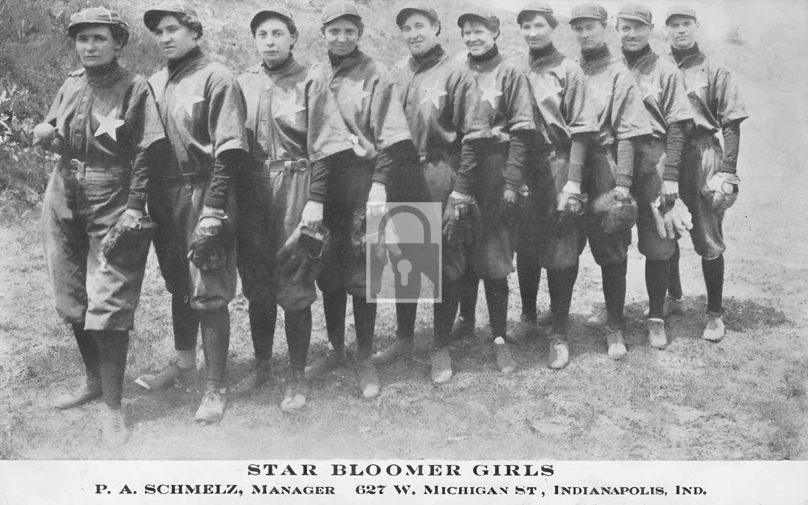 Star Bloomer Girls Baseball Team Indianapolis Indiana IN – Reprint