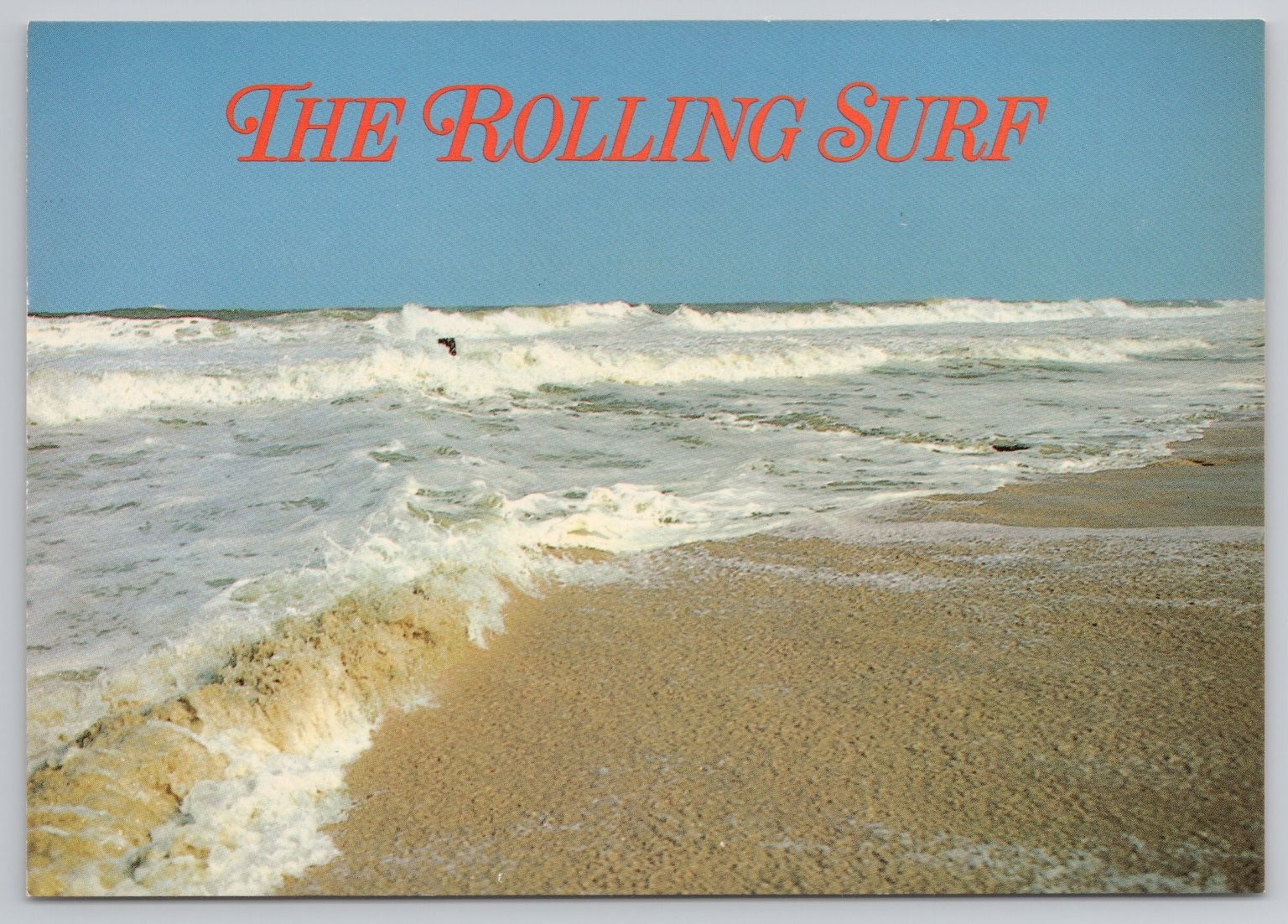Atlantic Ocean THE ROLLING SURF Postcard HPS Inc Dover Delaware DE 1980s