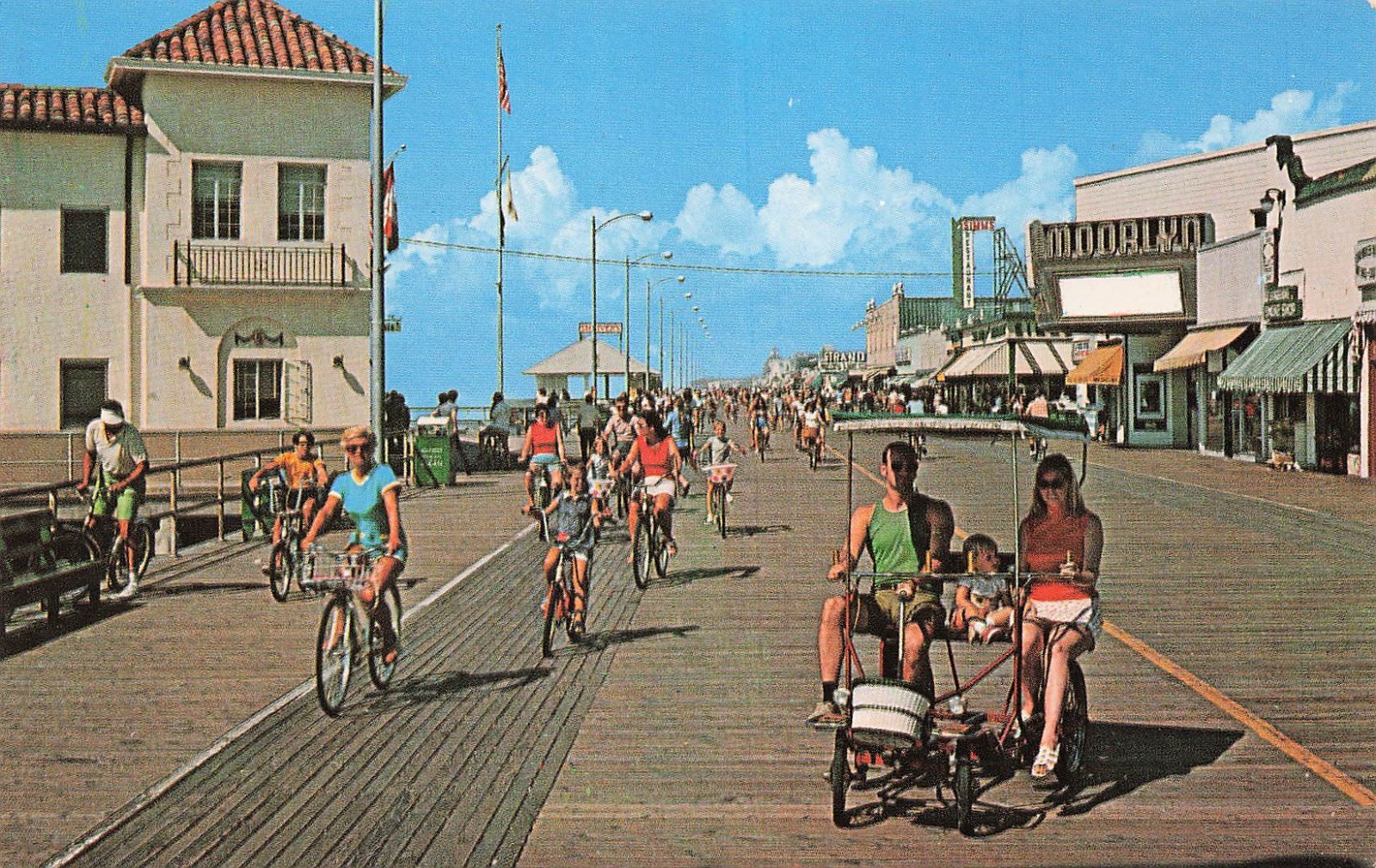 Ocean City New Jersey NJ Moorlyn Terrace Theatre Boardwalk Vtg Postcard J58