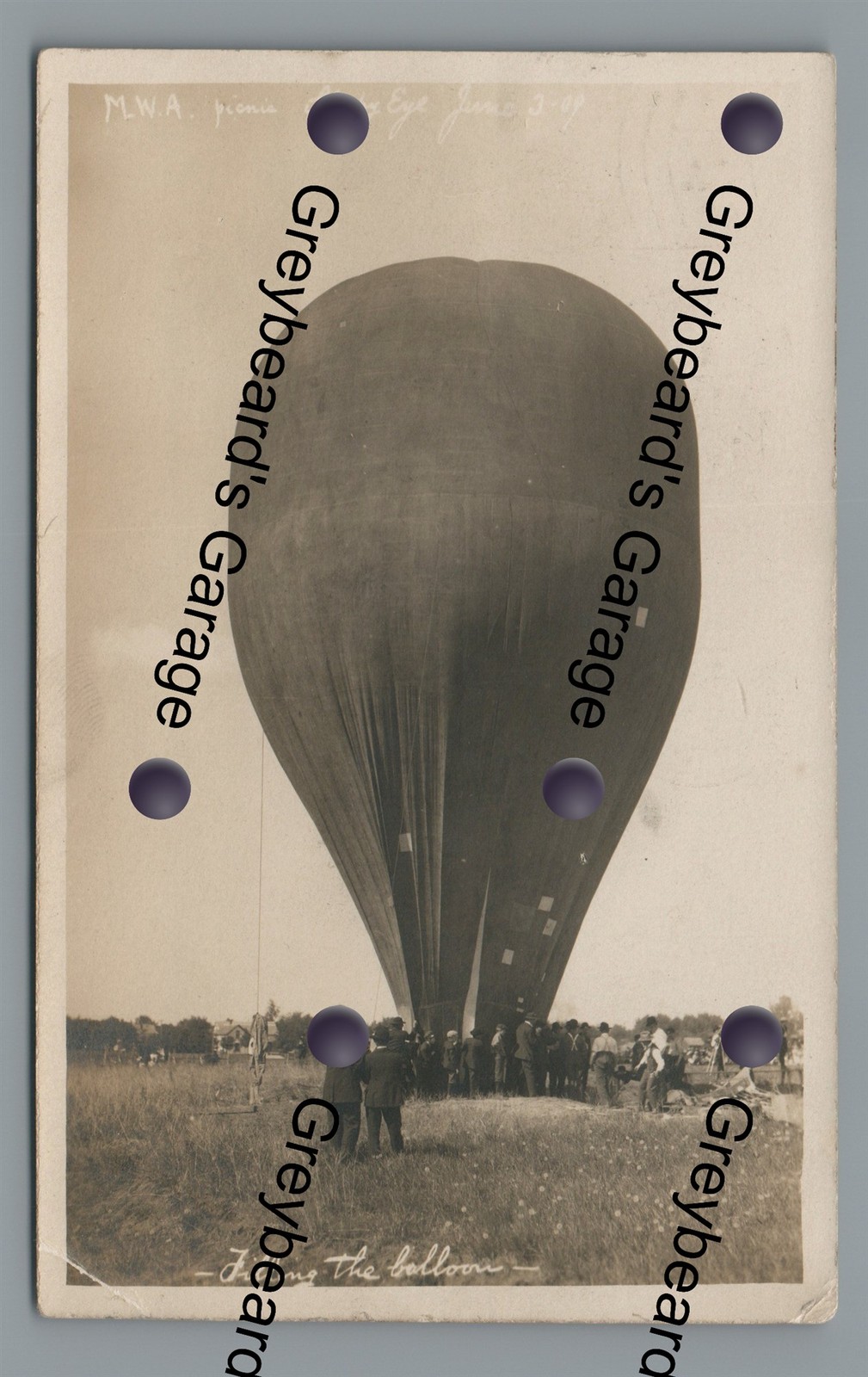 RPPC Balloon Early Aviation SLEEPY EYE MN Minnesota Vintage Real Photo Postcard