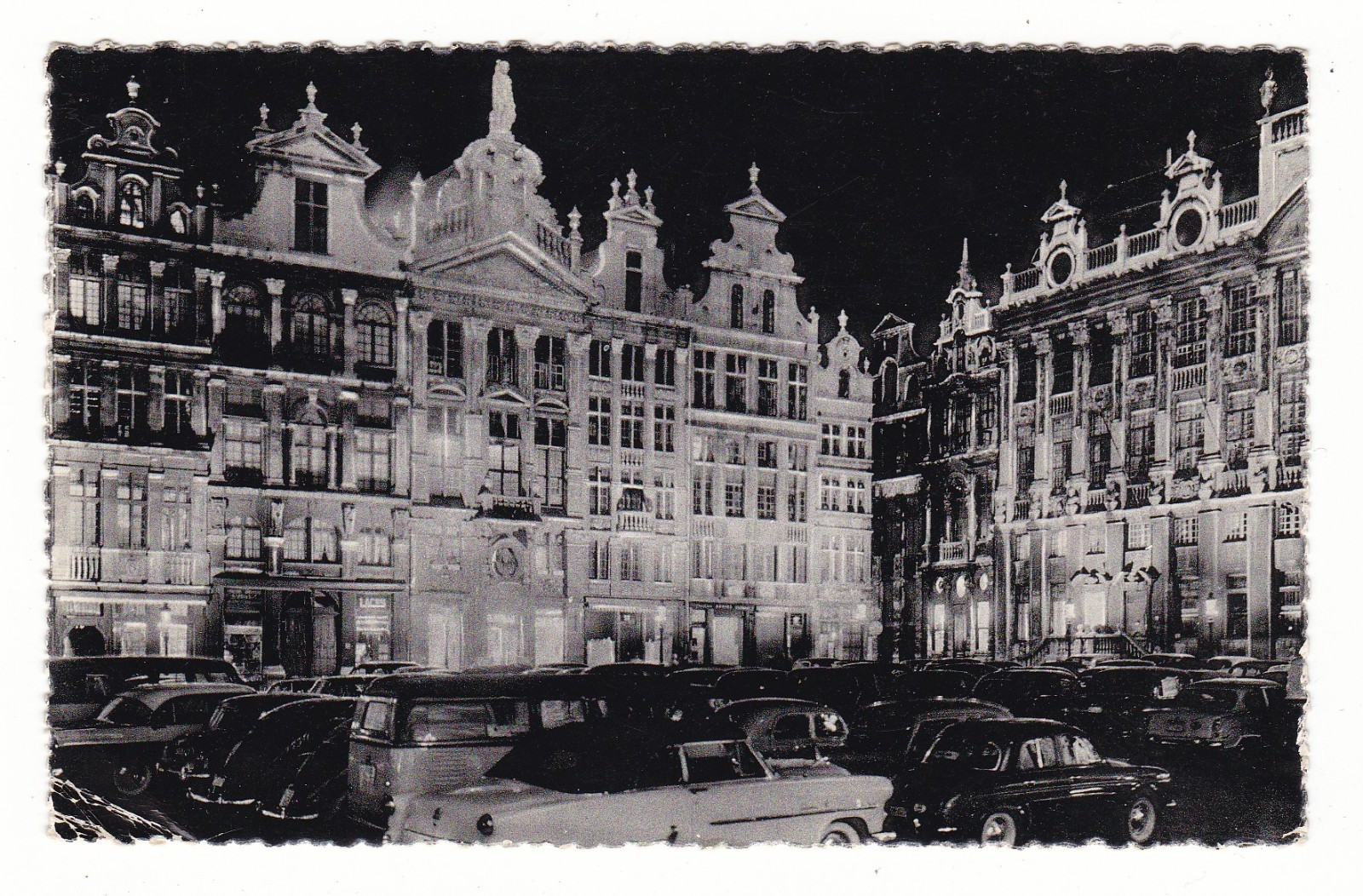 The Grand Place, Posted Brussels, Belgium 1959 – Postcard – Classic Cars