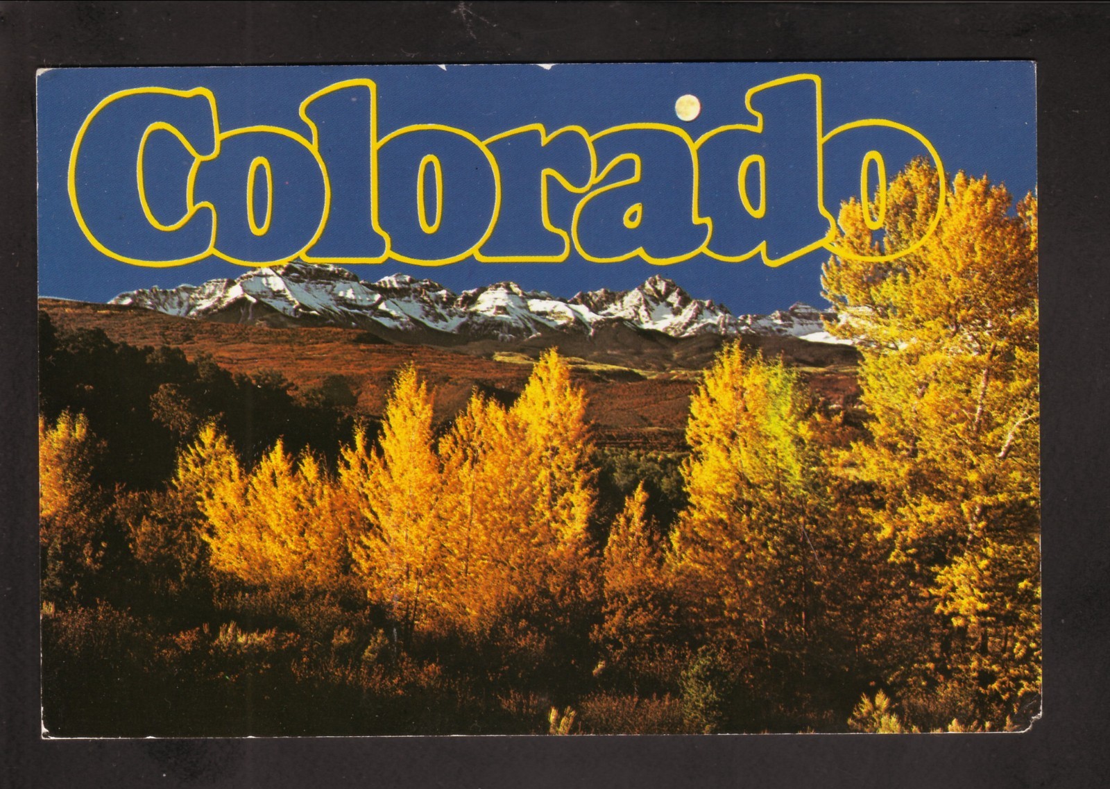 Moonset High In The Rocky Mountains–Colorado Postcard–1992 Denver Postmark