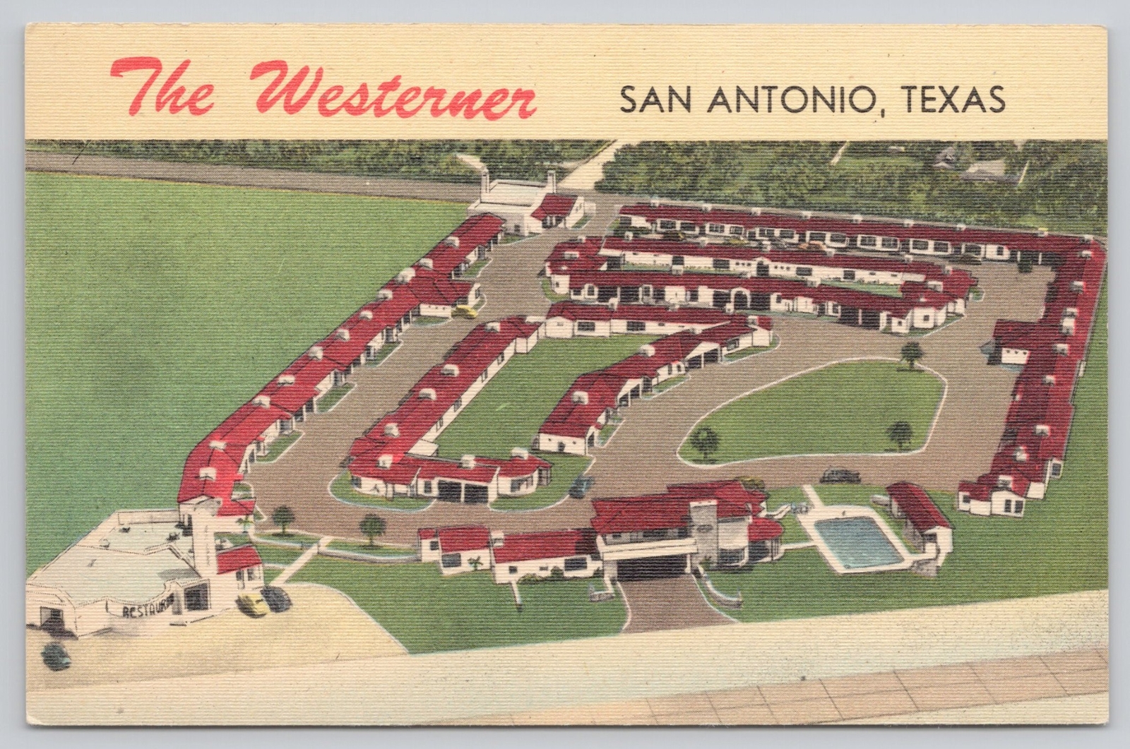 Postcard The Westerner San Antonio Texas Motel Motor Court Austin Highway 81