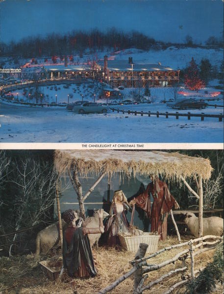 Yonkers, NY New York The Candlelight Christmas Time Large Format Postcard
