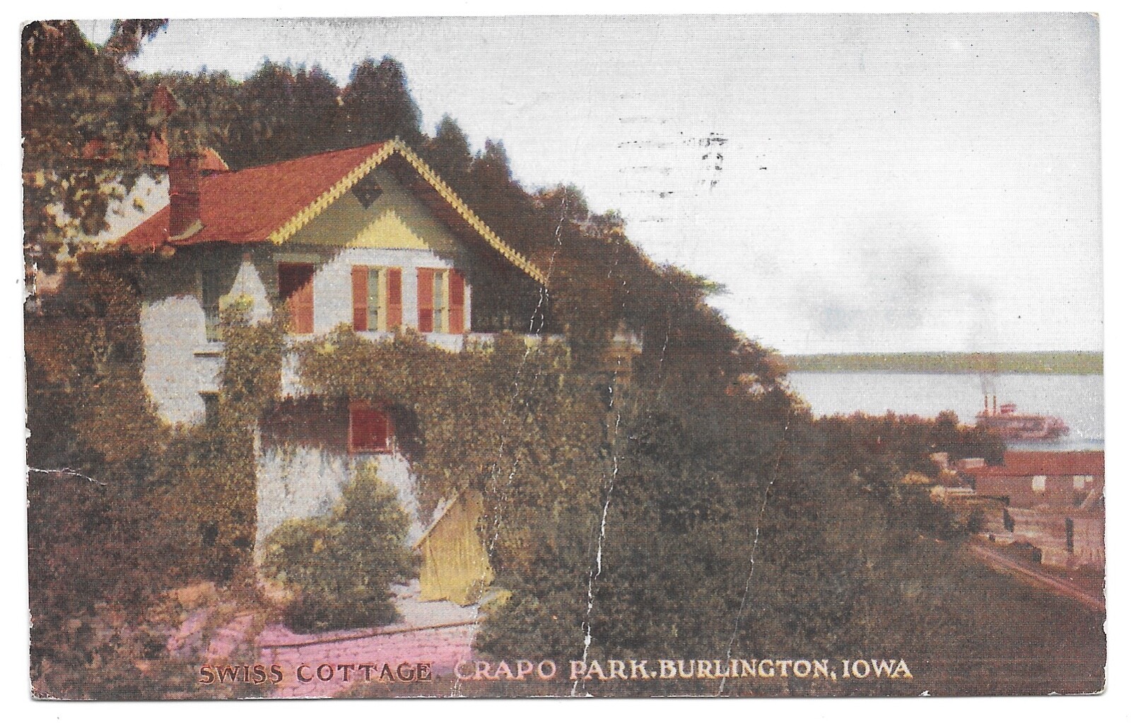 1900’s-1914 Lot of 5 SWISS COTTAGE, Burlington, Iowa, Crapo Park Postcards P0