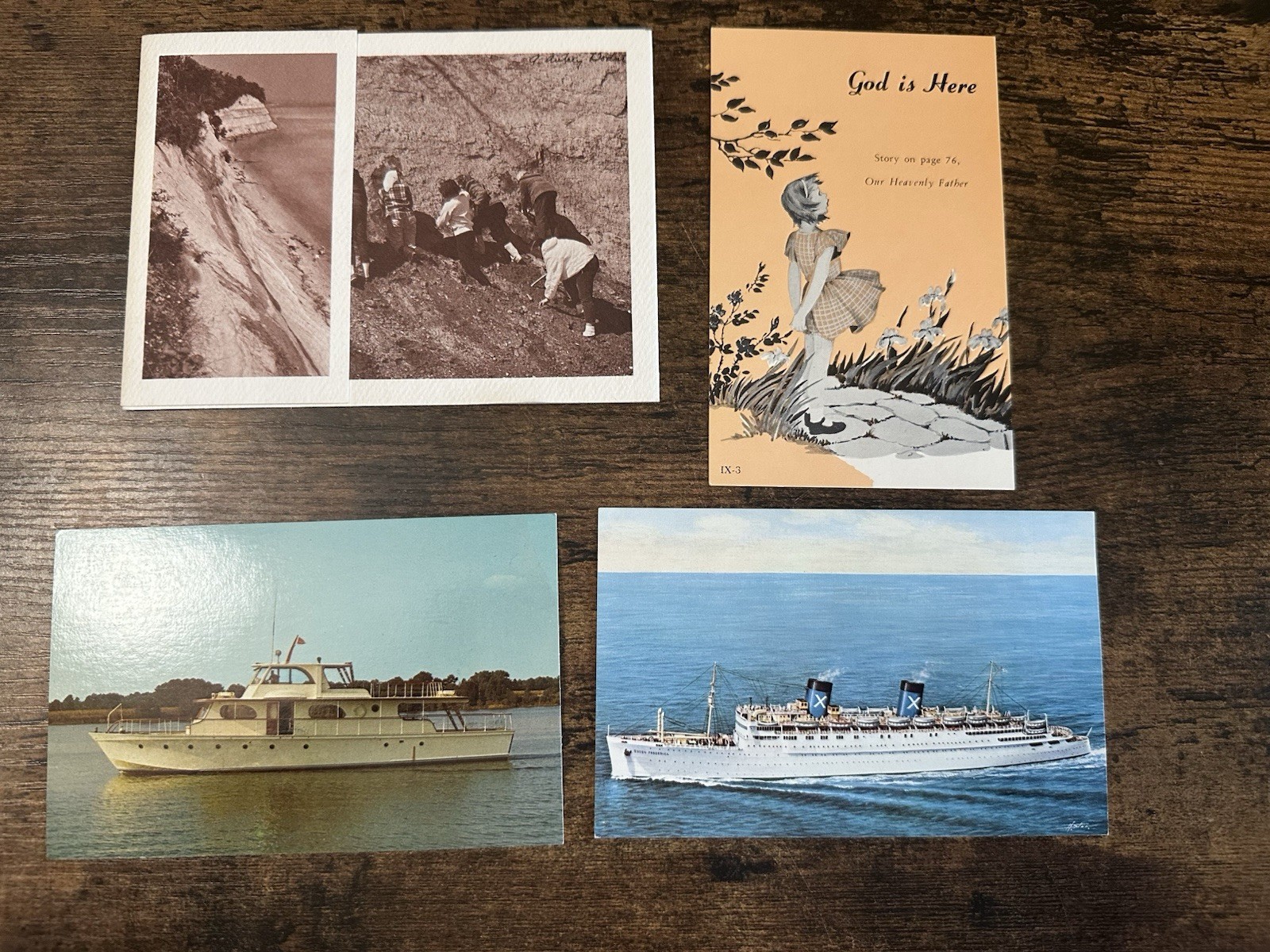 Vintage Ephemera Lot Calvert Cliffs Fossil Hunting Ship Postcards Card