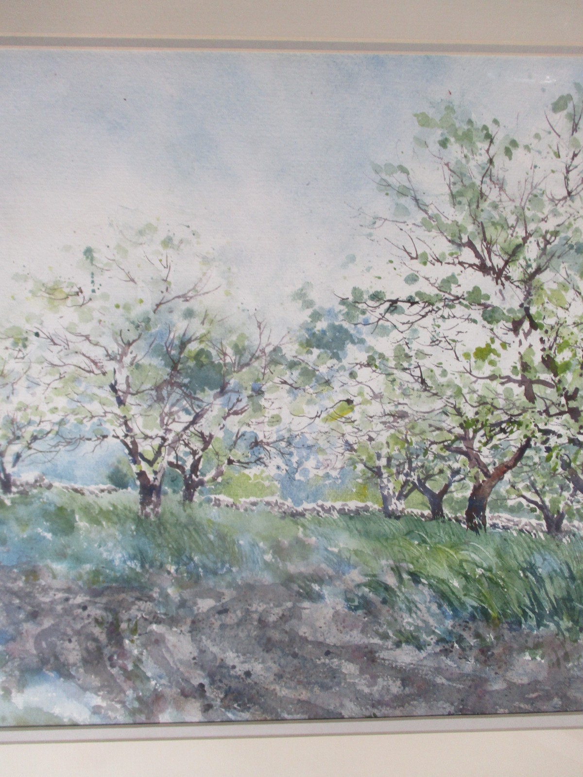 PHIL AUSTIN DOOR COUNTY WI ARTIST, 1910-2004, DOOR COUNTY CHERRY ORCHARD