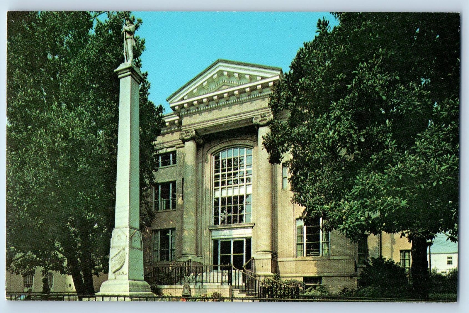 Gastonia North Carolina NC Postcard Gaston Court House Building Scene c1960’s
