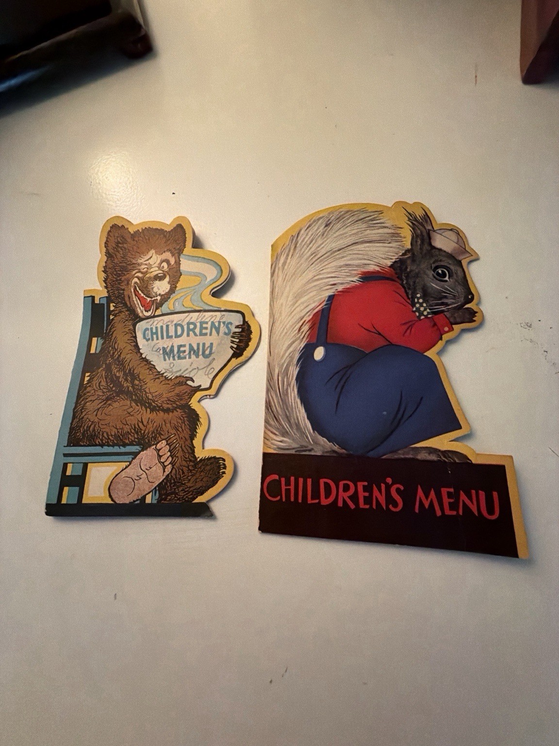 Vintage 1940s-50s Children’s Menus Grand Canyon Yellowstone National Park Lot