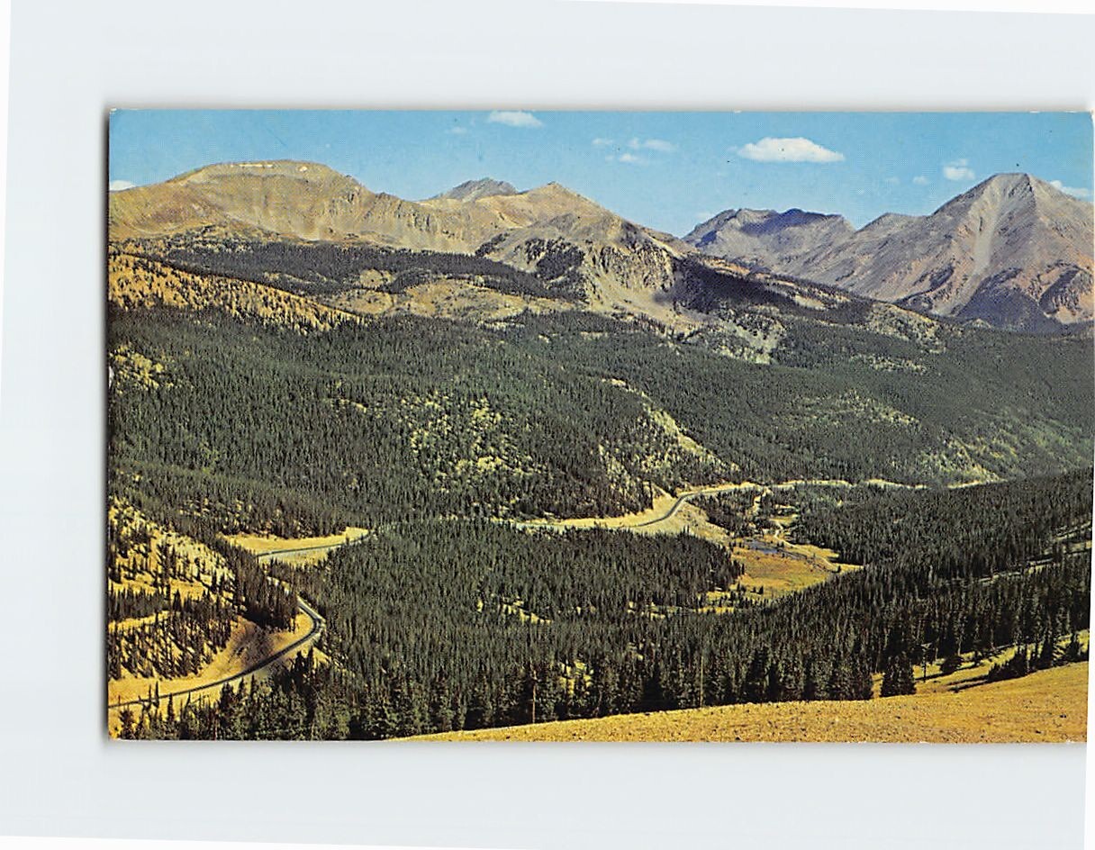 Postcard US Highway 50 Northeast Toward Mt. Aetna Colorado USA