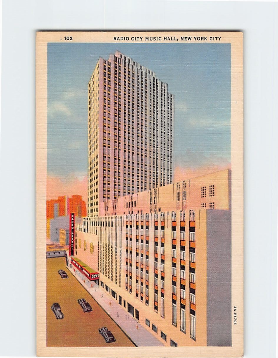 Postcard Radio City Music Hall NYC New York USA North America