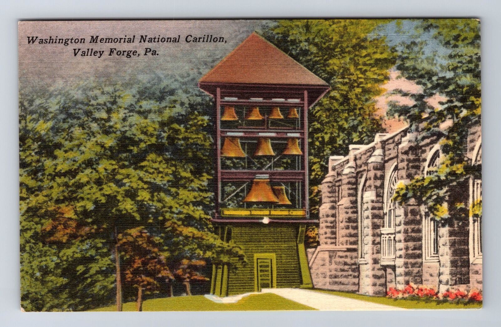 Valley Forge PA-Pennsylvania, Washington Mem National Carillon Vintage Postcard