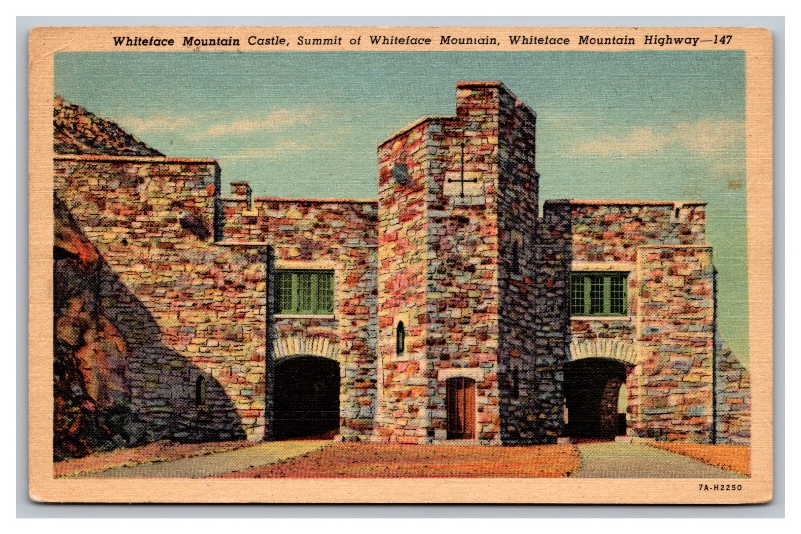 Wilmington New York Whiteface Mountain Castle Summit Posted 1953 Linen Postcard
