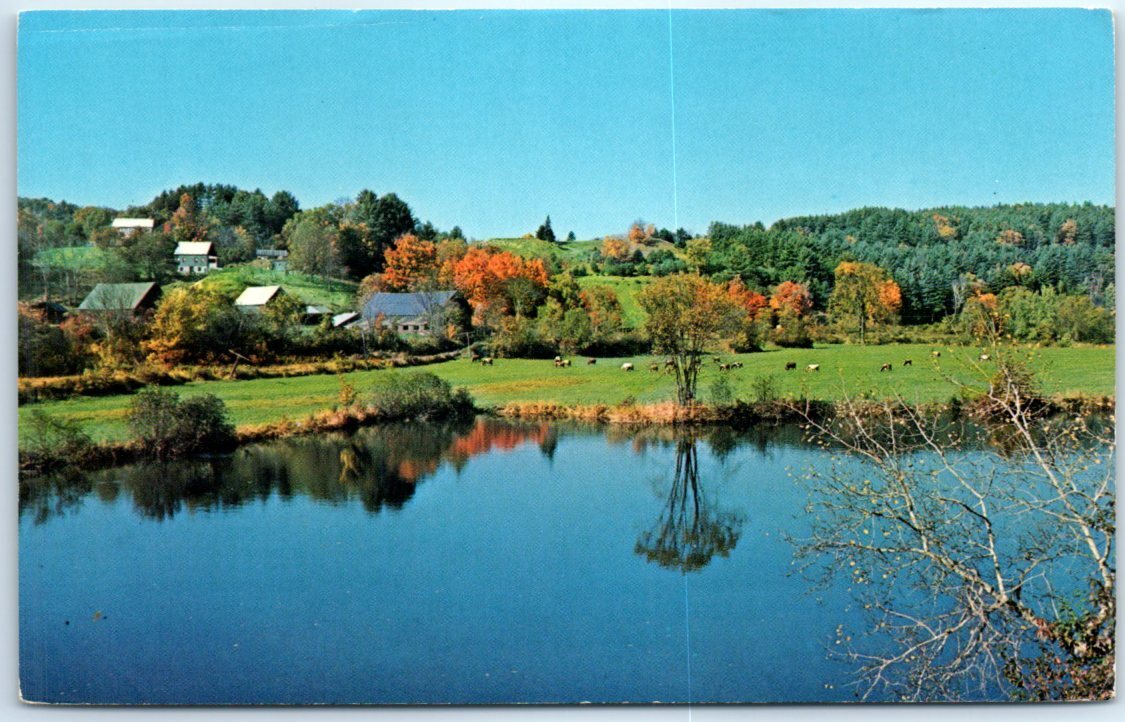 Postcard – A Tough Of Fall, New England countryside – New England
