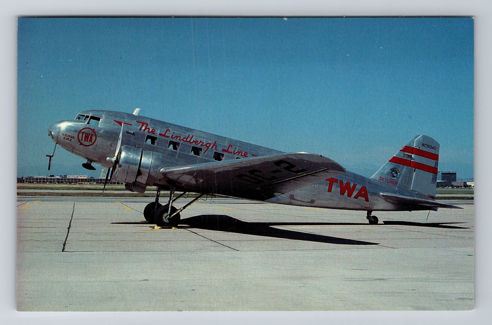 Airplane Transportation Douglas Historical Foundation Vintage Postcard Old Post