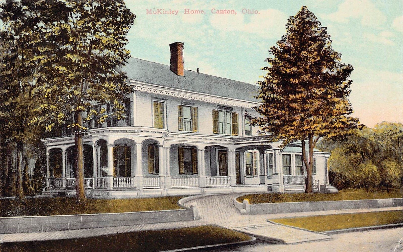 Canton OH Ohio Stark County Saxton McKinley House Home Mansion Vtg Postcard C13