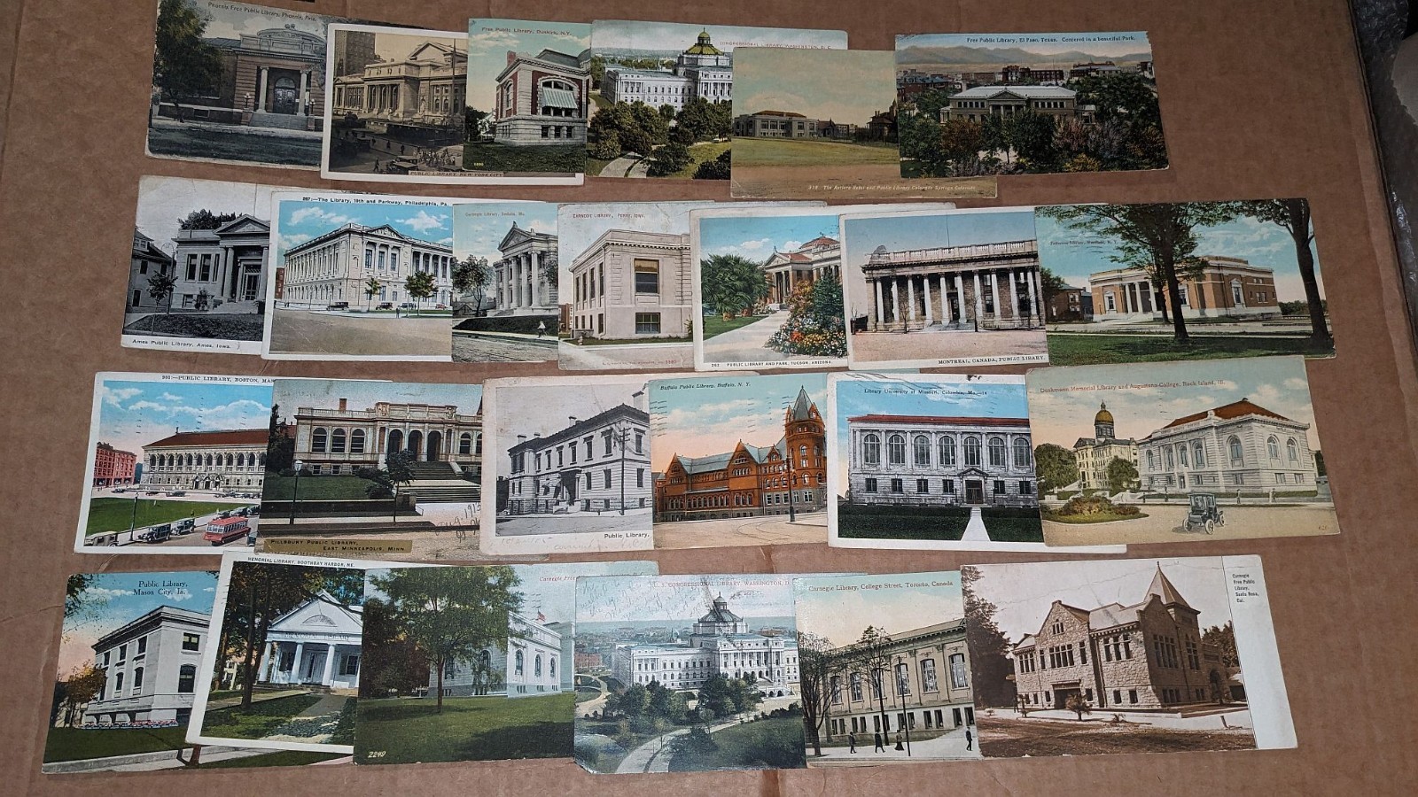 Librarians Postcard Collection 210 Library Postcards All Across US