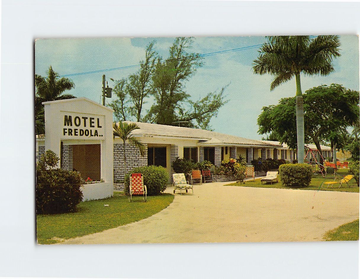 Postcard Motel Fredola Hallandale Florida USA
