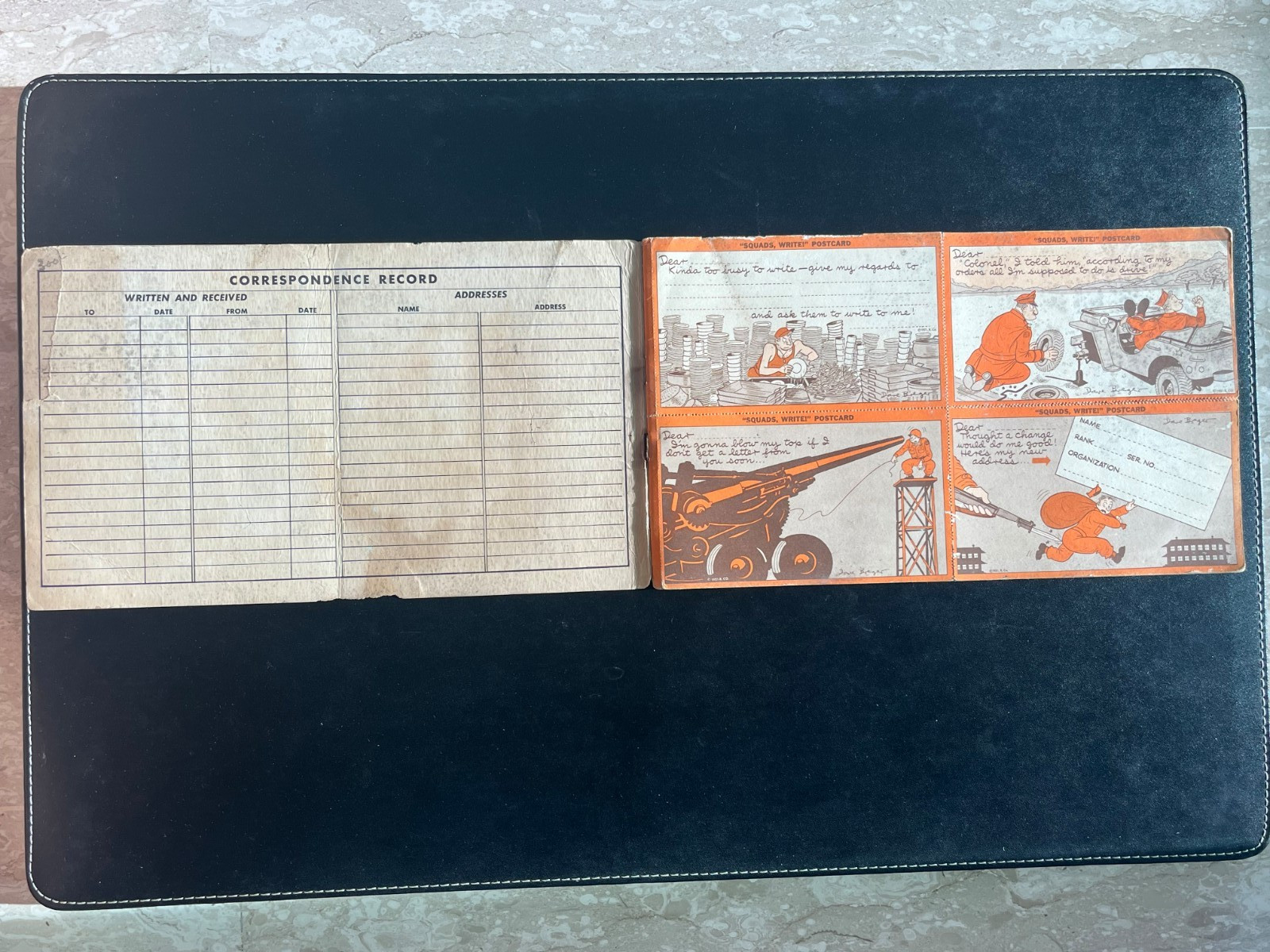 👍RARE 1951 KOREA KOREAN WAR USA ARMY ISSUED 26 POSTCARDS BOOKLET