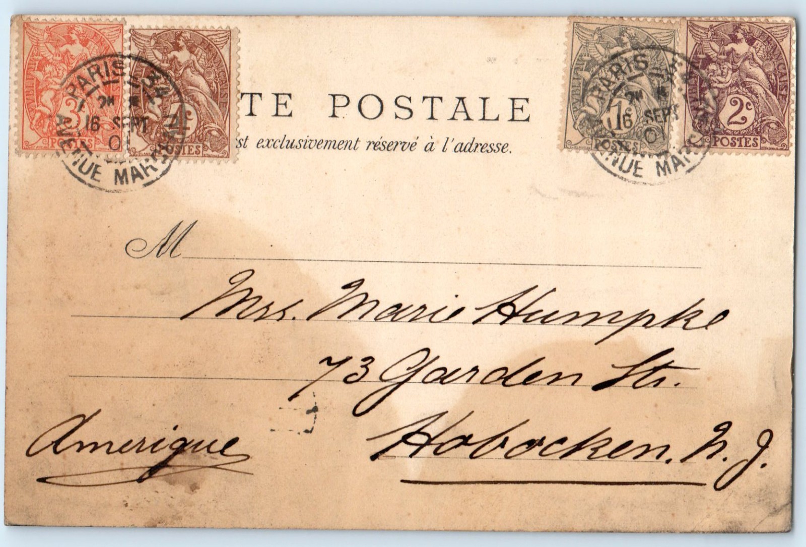 Paris Île-de-France France Postcard Pont Alexandre III 1901 Antique Posted