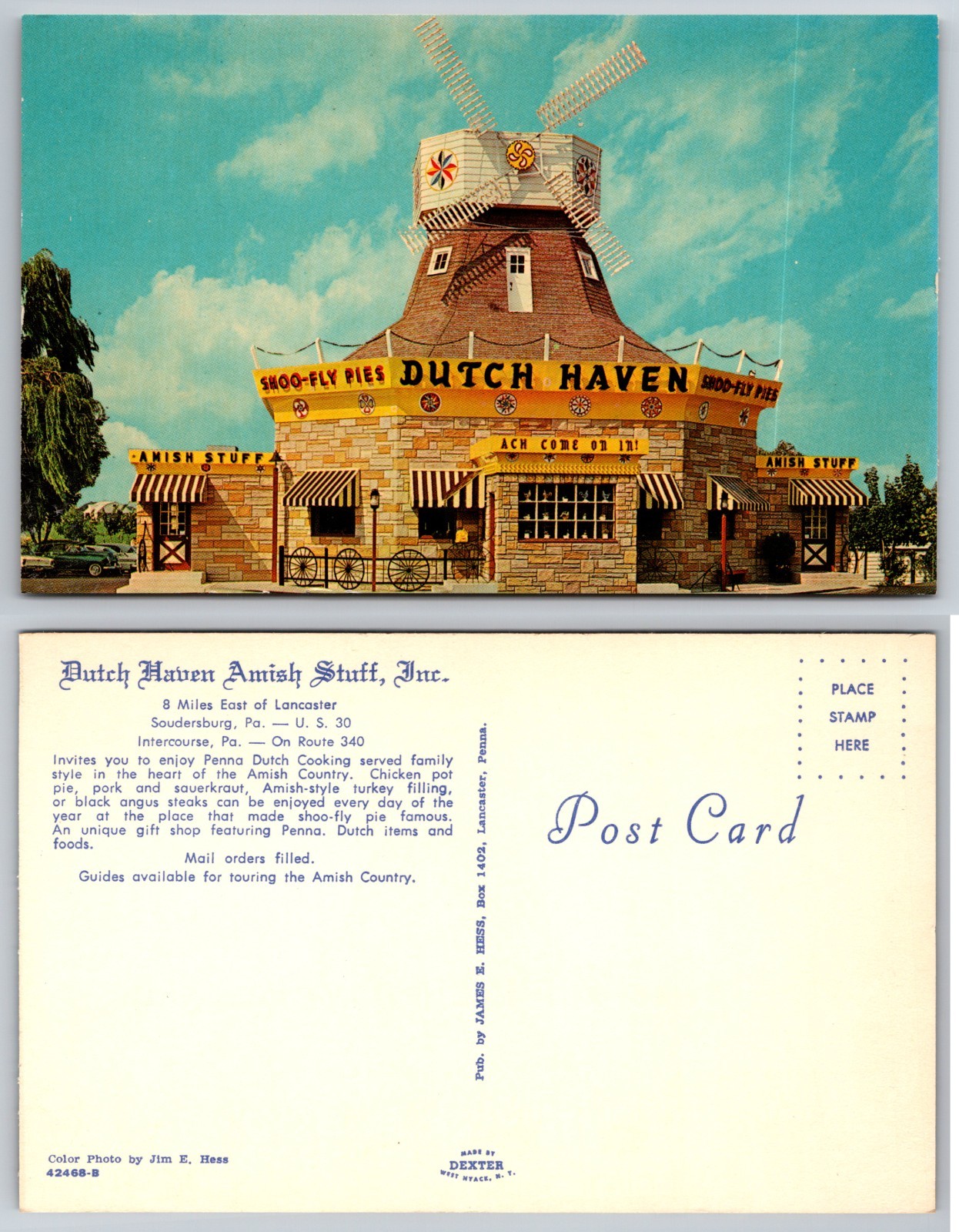 Dutch Haven Amish Stuff Soudersburg PA Postcard