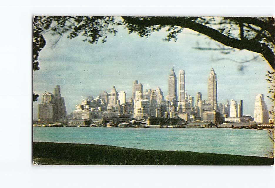 Postcard City Skyline New York City New York USA