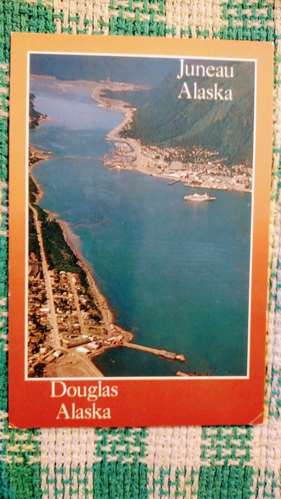 POST CARD OVERLOOKING JUNEAU / DOUGLAS ALASKA (THE PACIFIC NORTHWEST)