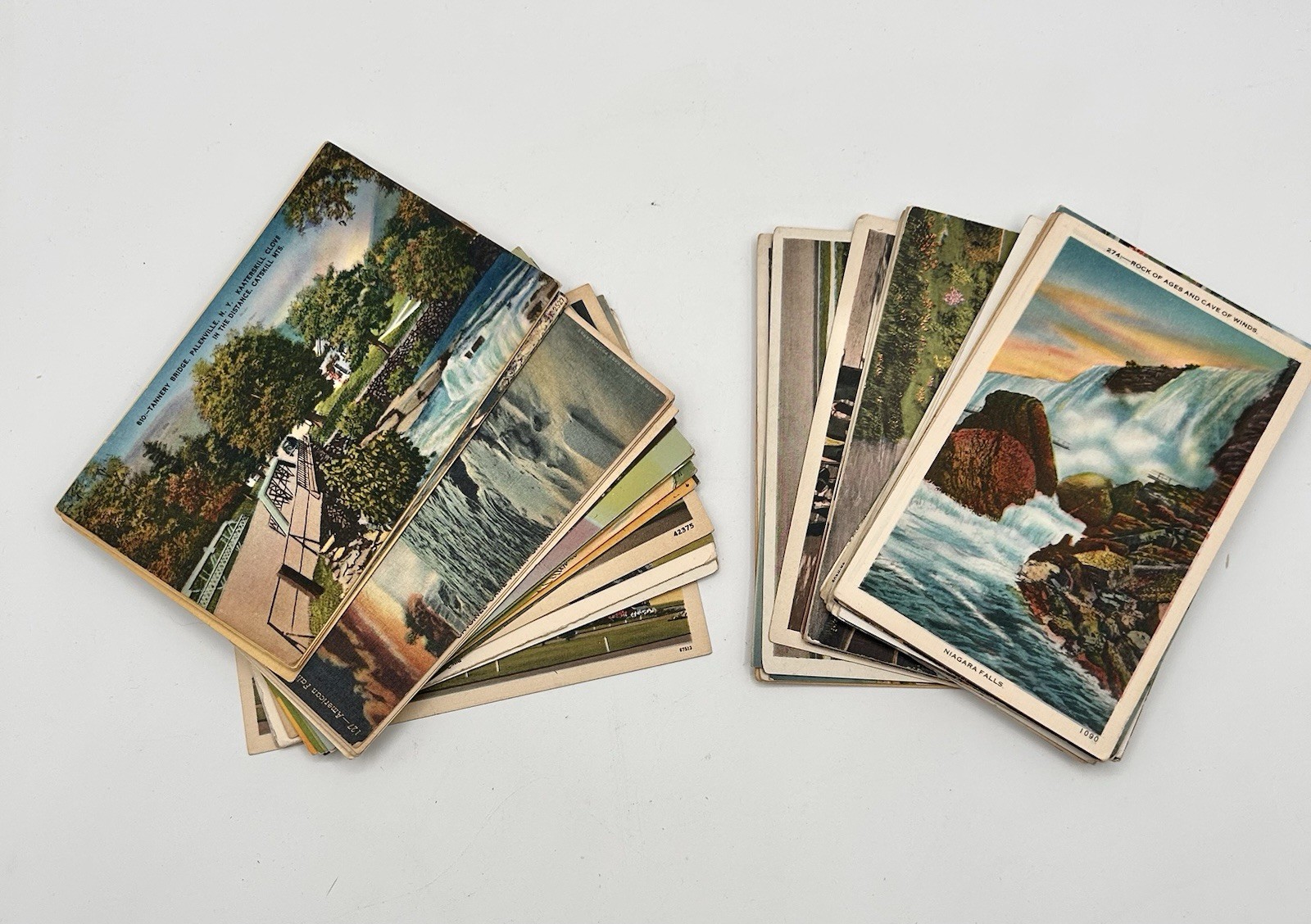 Vintage Linen Postcards Various Scenic Places Postmarked Lot of 53