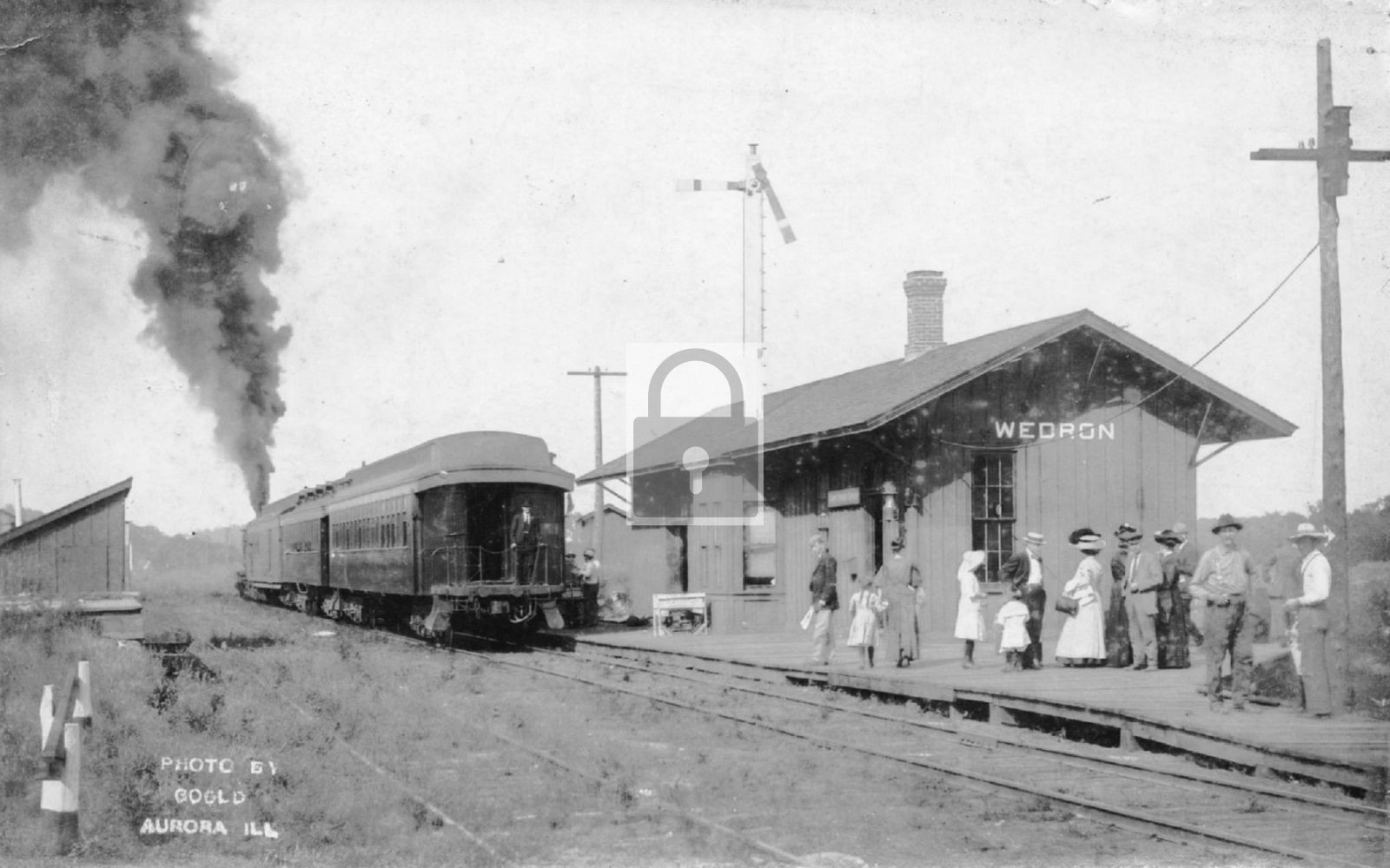 Railroad Train Station Depot Wedron Illinois IL – Reprint