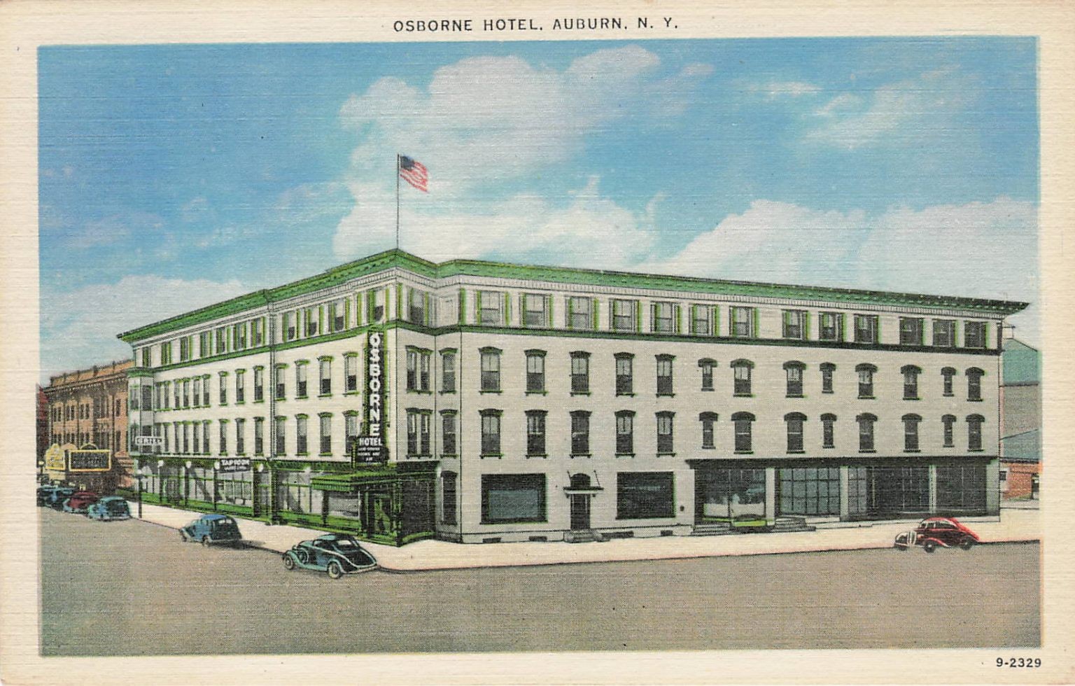 Vintage Osborne Hotel Auburn NY Postcard – Wm. Jubb Co. Syracuse
