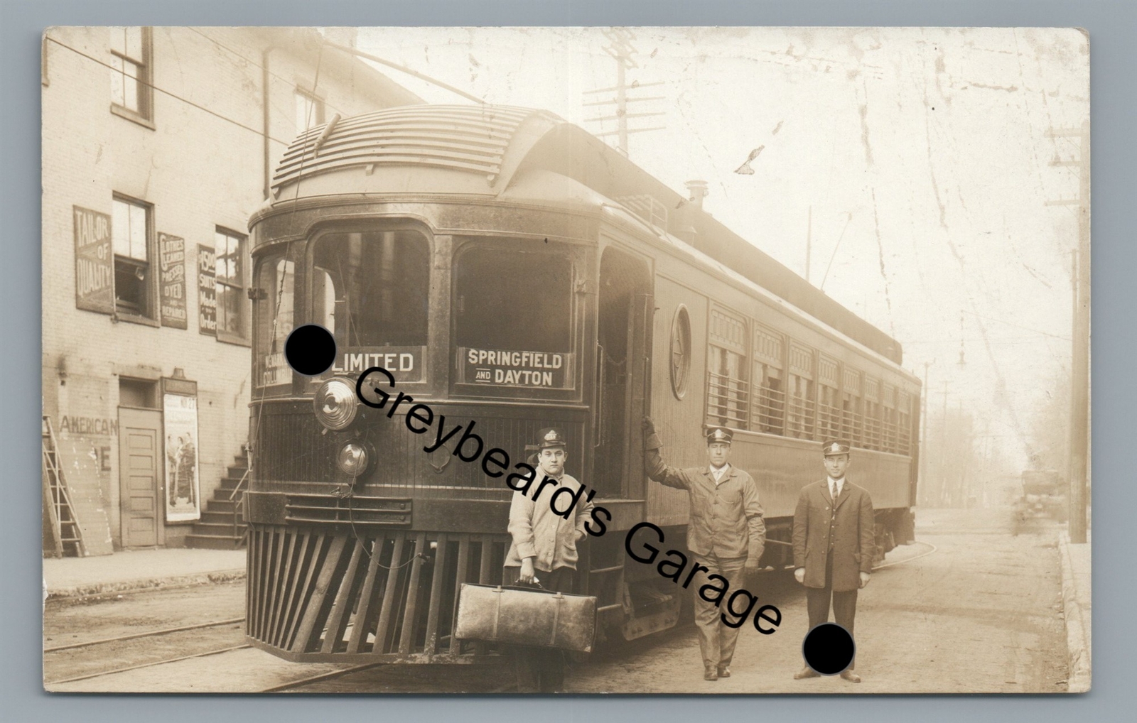 RPPC OHIO ELECTRIC Trolley Newark Columbus Springfield Dayton Photo Postcard