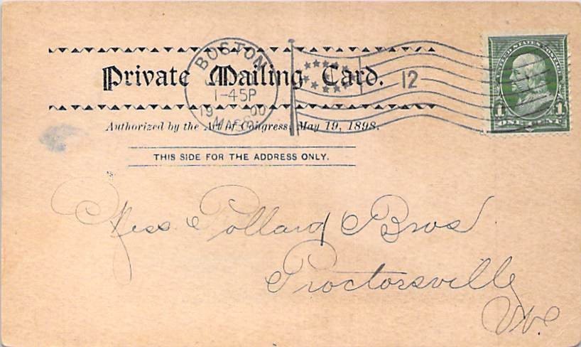 1900 Chase & Sanborn Seal Brand Coffee Ad Postcard Boston MA PMC