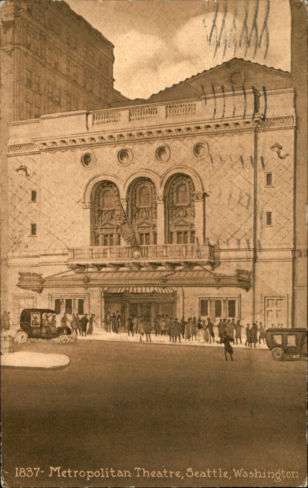 Seattle WA Metropolitan Theatre Edward H. Mitchell c1910 Vintage Postcard