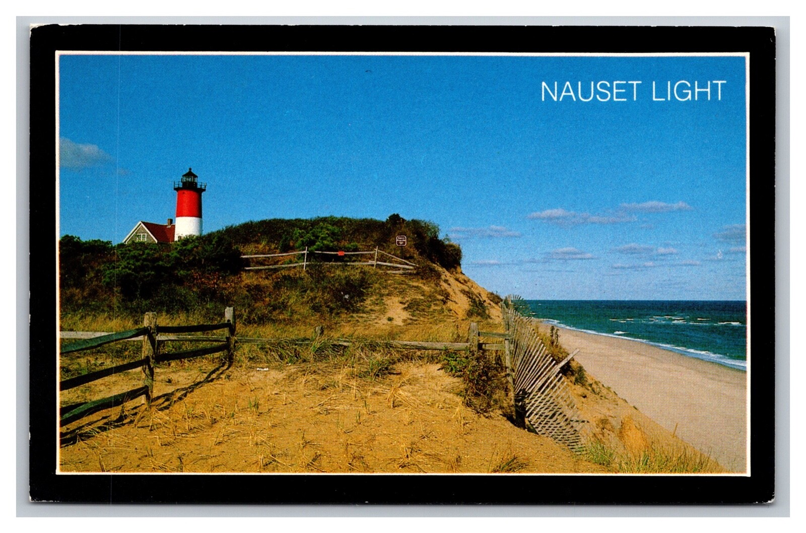 Cape Cod, MA Massachusetts, Nauset Light in Eastham Lighthouse, Vintage Postcard