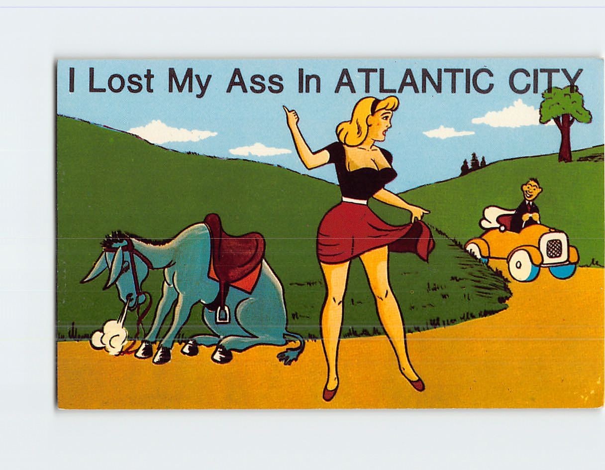 Postcard In Atlantic City New Jersey Joke/Humor Art Print