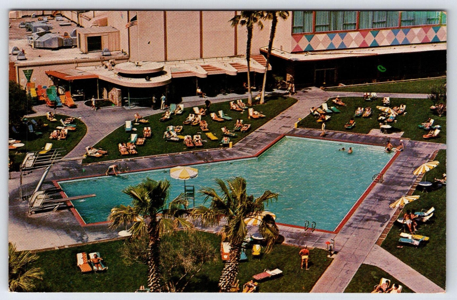 Stardust Hotel Pool Las Vegas NV Color Photochrome Divided Back Postcard