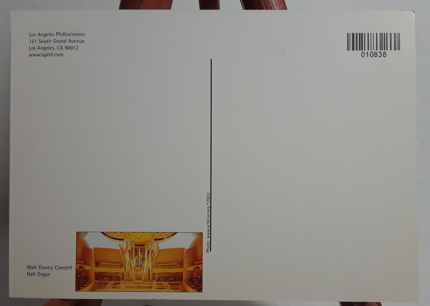 Lot of 2 Vintage 2003 Walt Disney Concert Hall Unused Postcards