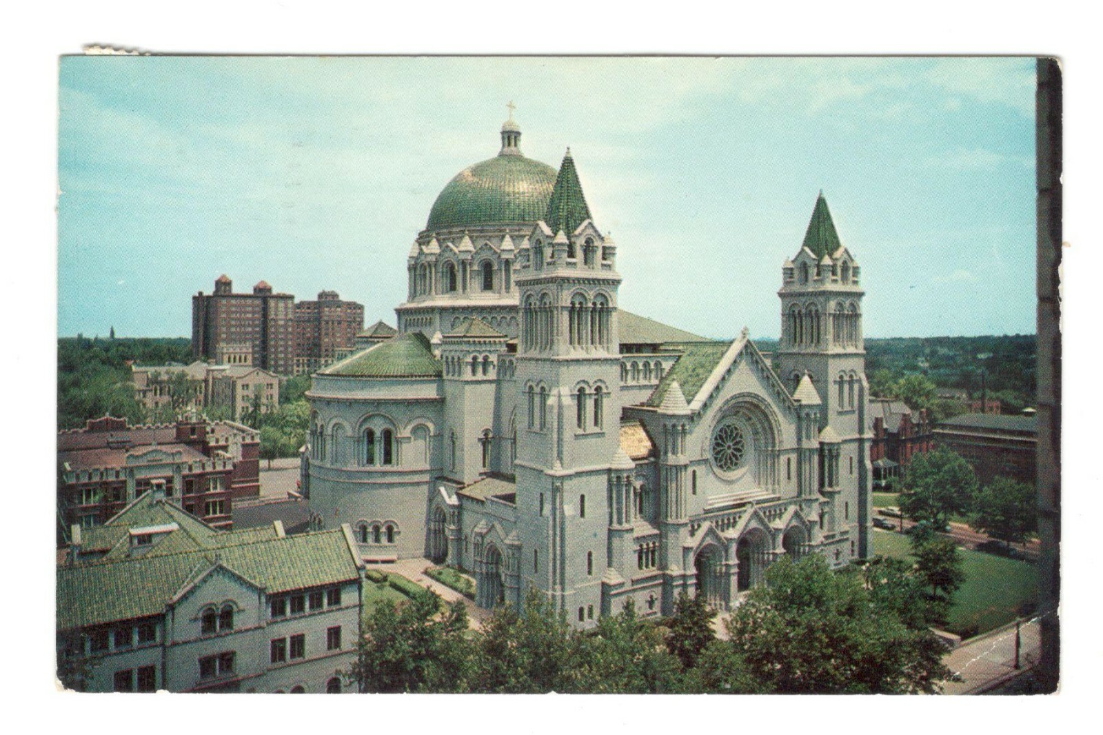 Saint Louis Catholic Cathedral Saint Louis Missouri Vintage Postcard AF236