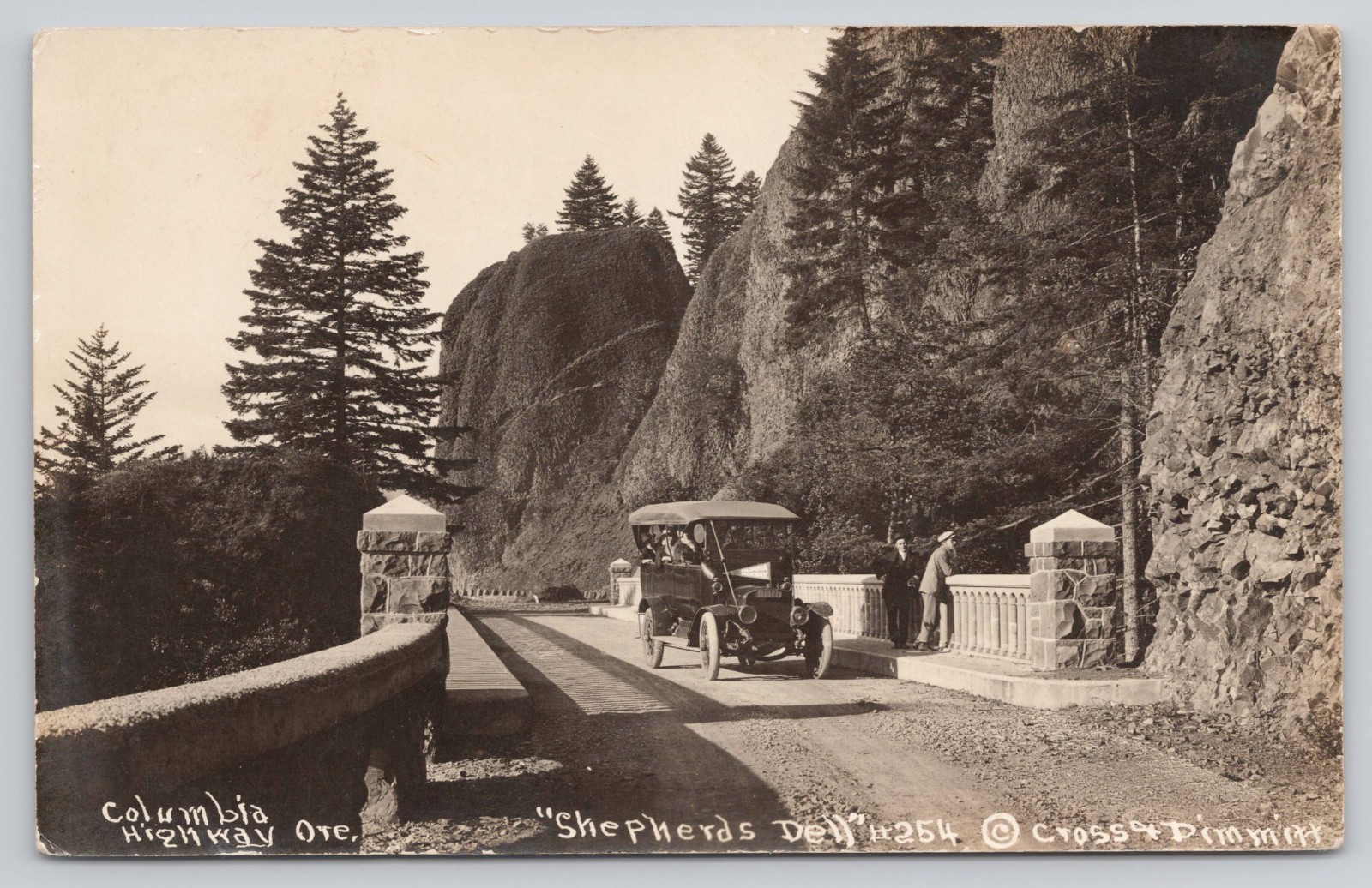 RPPC Columbia Highway Shepherds Dell Oregon c1918-1930 Real Photo Postcard