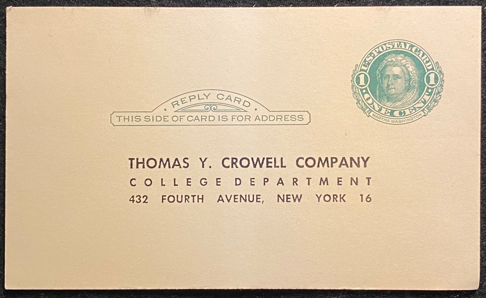 1910-18c **THOMPSON & COMPANY** (CIGAR MANUFACTURER) TAMPA, FL. UY7R REPLY CARD!