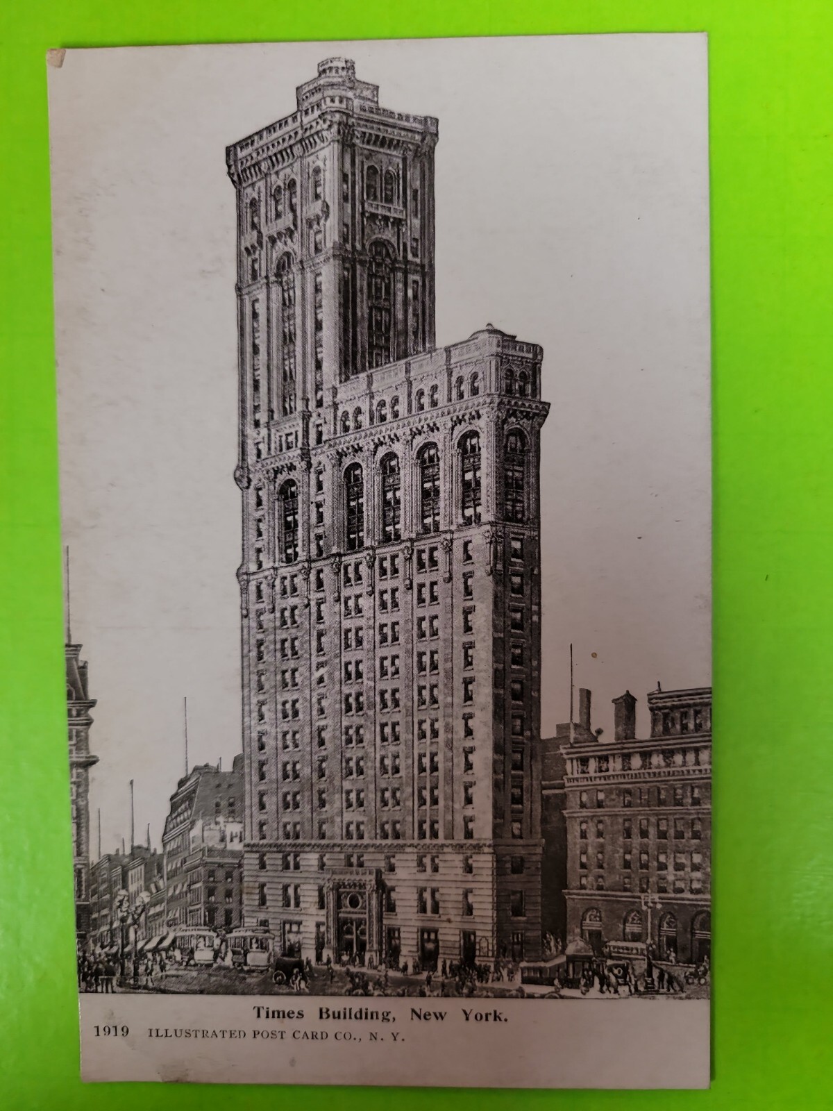 Vintage Divided Back Postcard From Early 1900’s Times Building N.Y. 1919 USA