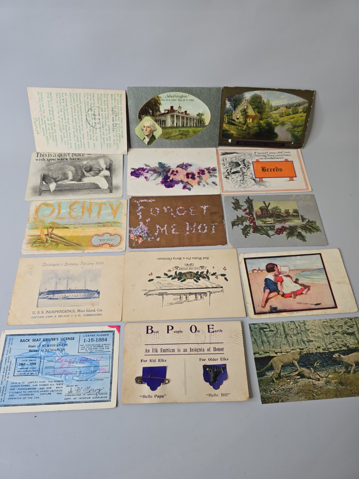 Lot Of 160 Mixed Vintage Leather Embroidered Silk Postcards Christmas Thanksgivi