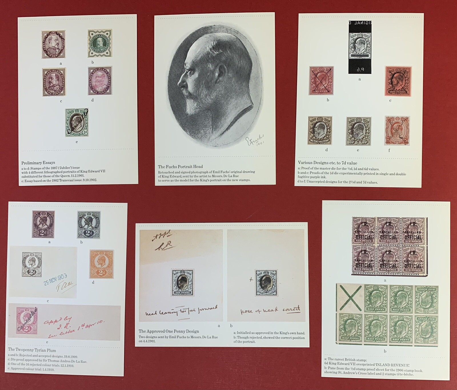 G.B., National Postal Museum, King Edward VII, Set of 6 Postcards, Series #6