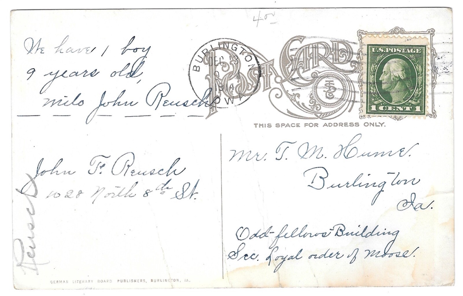 1900’s-1914 Lot of 5 SWISS COTTAGE, Burlington, Iowa, Crapo Park Postcards P0