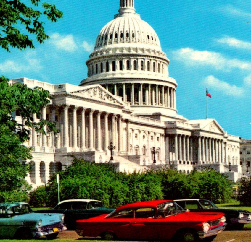 Vintage Continental Postcard United States Capitol Washington DC c1968