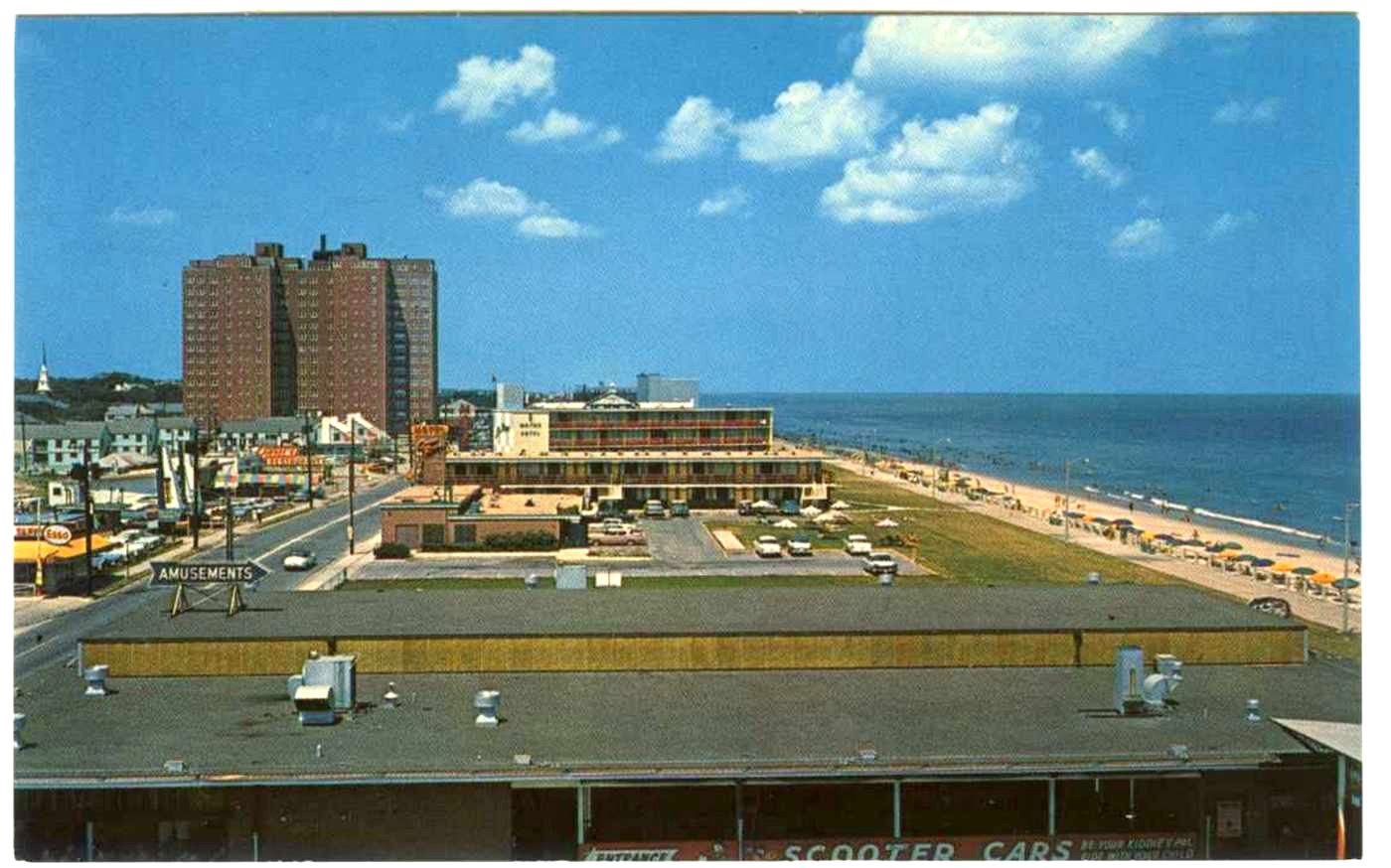 Virginia Beach Amusements Playground Hotels Motels Postard