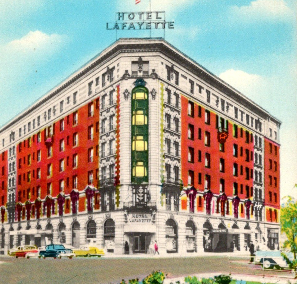 Vintage Chrome Postcard Hotel Lafayette Buffalo New York NY AAA Rated Niagara