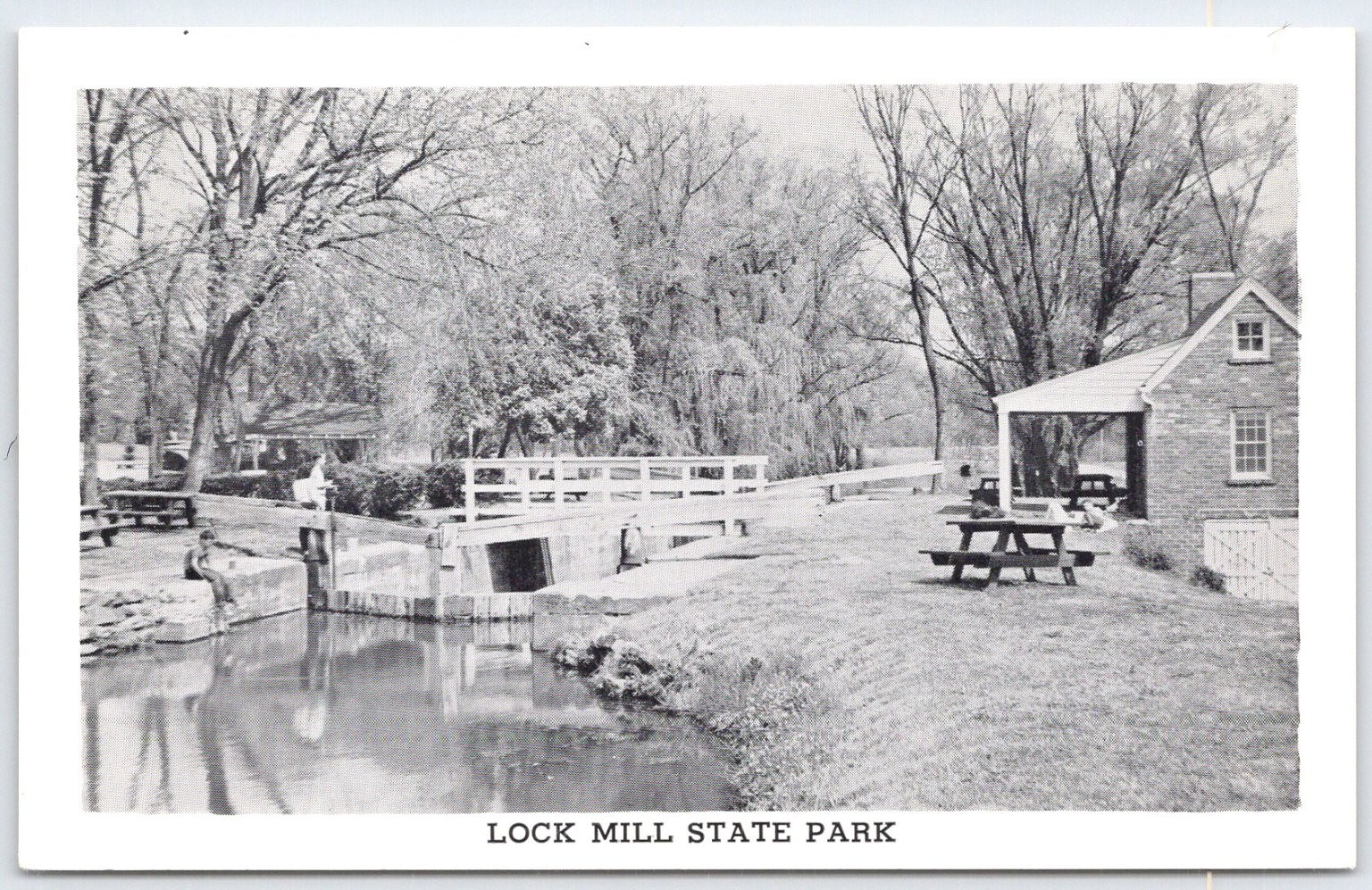 Lock Mill State Park Ohio Erie Canal Vintage Etch Tone Postcard