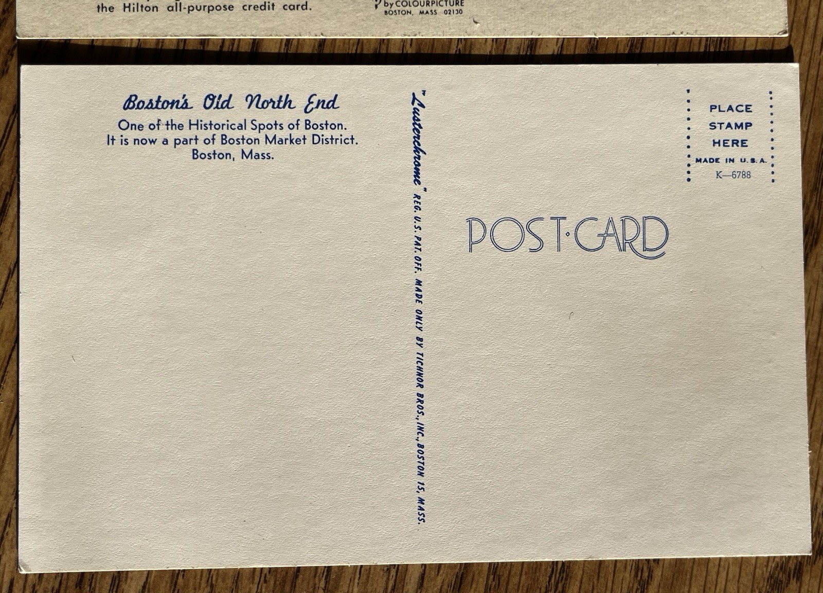 Vtg 1950s-60s Downtown Boston Massachusetts Postcard SET, Hilton Hotel North End