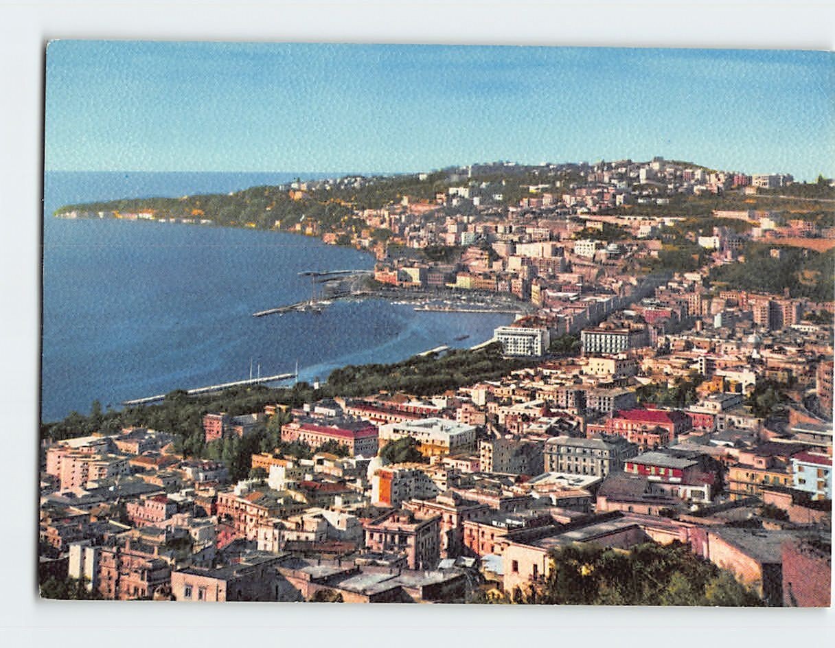 Postcard Aerial View Naples Italy